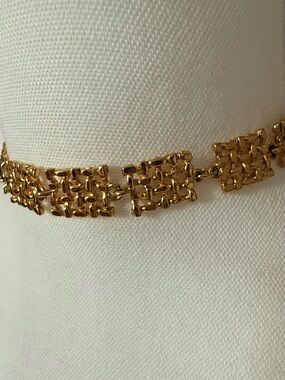 Liz Claiborne Gold Linked Square-Panel Necklace